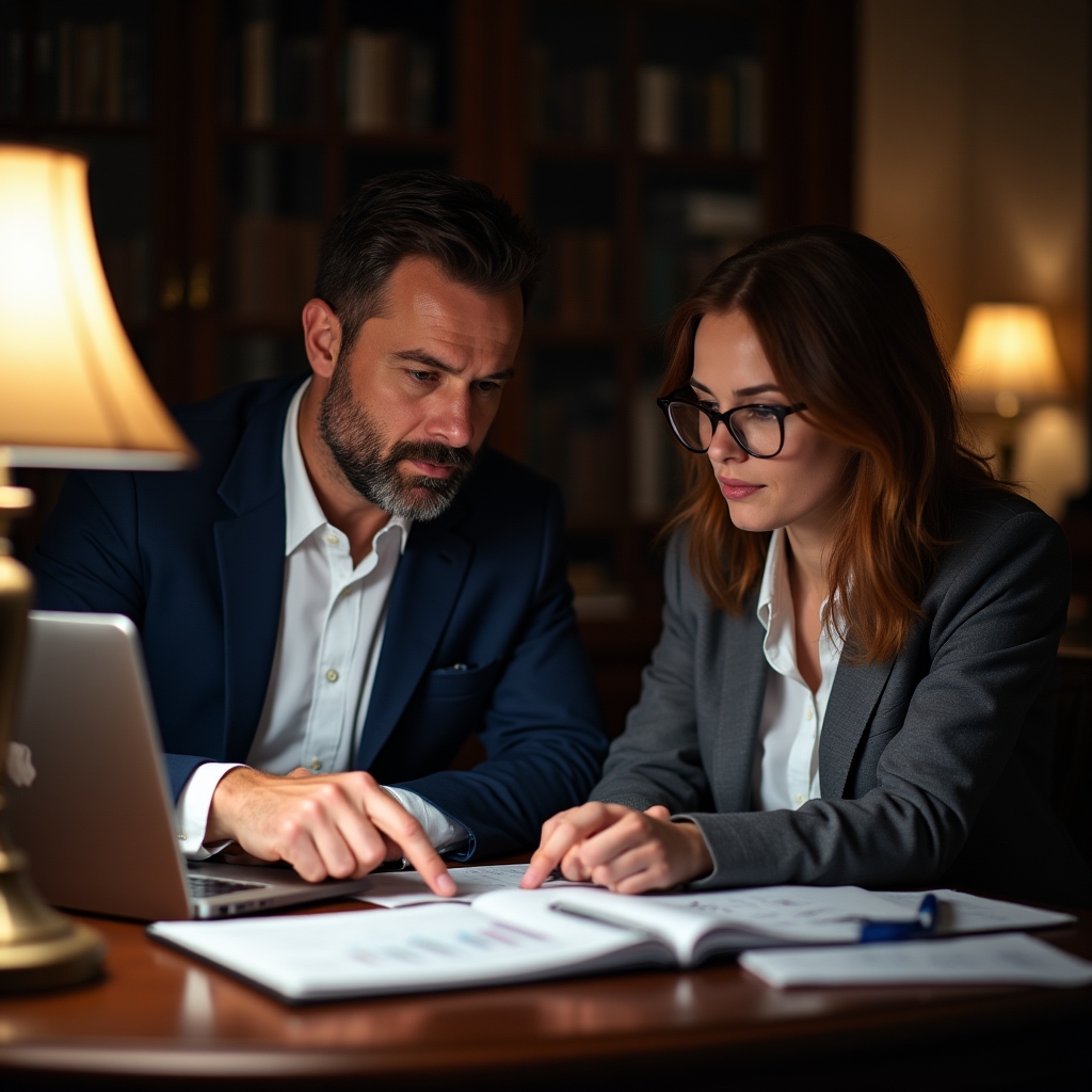 Consultant Ficolmara lucrând cu un client la un sistem de raportare